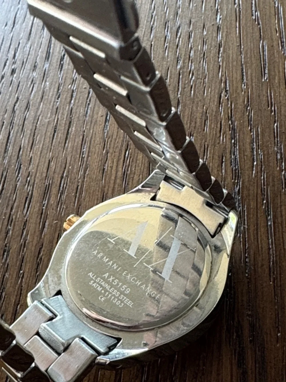 Armani Exchange Two-Tone Gold and Silver Bracelet Watch